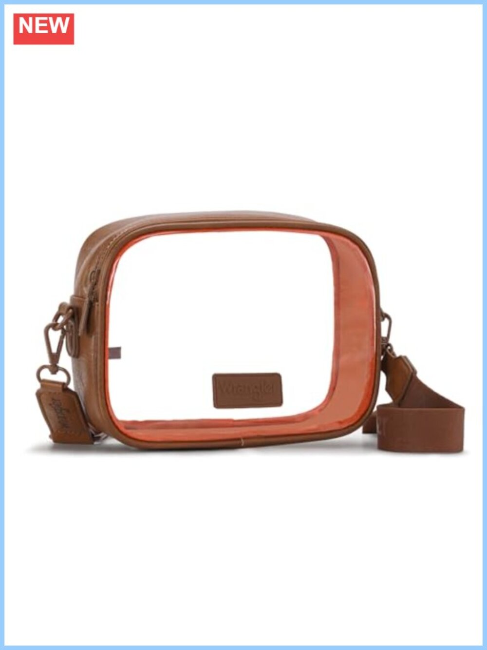 Clear Crossbody Bag Stadium Approved PVC Transparent Purse Detachable Strap